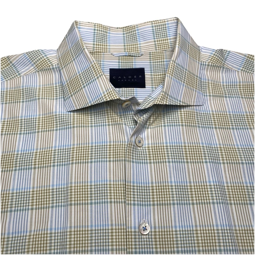 Calder Carmel Shirt XL Mens L/S Button Up 1/70 Multicolor Plaid Coastal Preppy